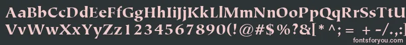 fuente ItcTiepoloLtBlack – Fuentes Rosadas Sobre Fondo Negro