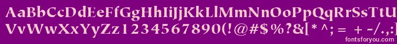 ItcTiepoloLtBlack Font – Pink Fonts on Purple Background