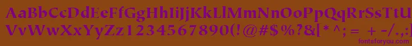 ItcTiepoloLtBlack Font – Purple Fonts on Brown Background