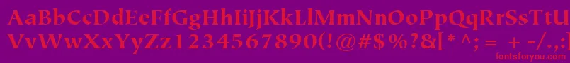 ItcTiepoloLtBlack Font – Red Fonts on Purple Background