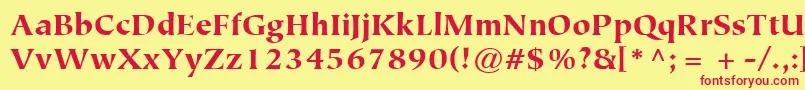 Шрифт ItcTiepoloLtBlack – красные шрифты на жёлтом фоне