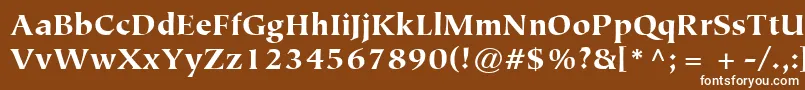 Czcionka ItcTiepoloLtBlack – białe czcionki na brązowym tle