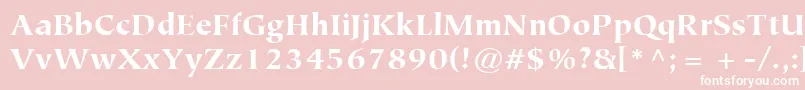 fuente ItcTiepoloLtBlack – Fuentes Blancas Sobre Fondo Rosa