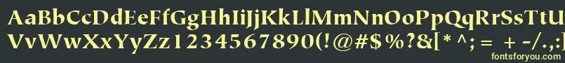 ItcTiepoloLtBlack Font – Yellow Fonts on Black Background