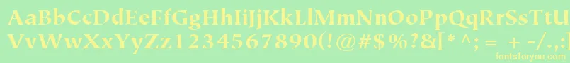 ItcTiepoloLtBlack-Schriftart – Gelbe Schriften auf grünem Hintergrund