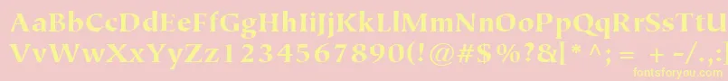ItcTiepoloLtBlack-Schriftart – Gelbe Schriften auf rosa Hintergrund