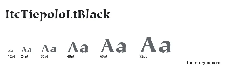 ItcTiepoloLtBlack Font Sizes