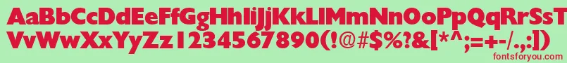 HeraldRegular Font – Red Fonts on Green Background