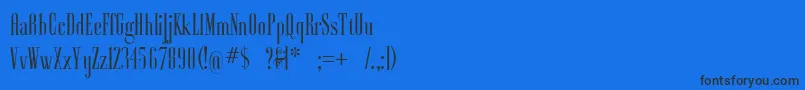 Ayresregular Font – Black Fonts on Blue Background
