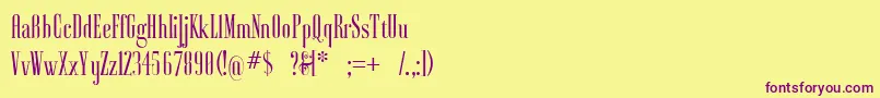 Ayresregular Font – Purple Fonts on Yellow Background