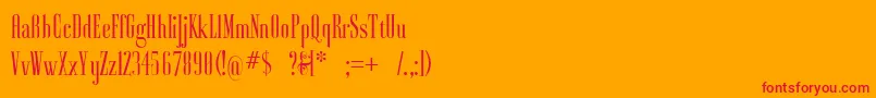 Ayresregular Font – Red Fonts on Orange Background