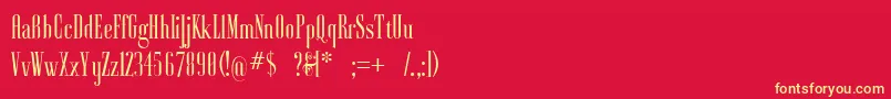 Ayresregular Font – Yellow Fonts on Red Background