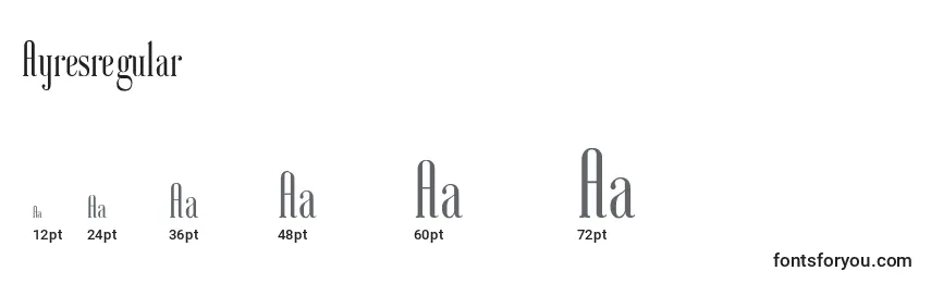 Размеры шрифта Ayresregular