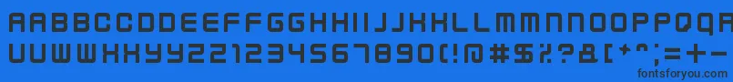 KenneyFutureNarrow Font – Black Fonts on Blue Background