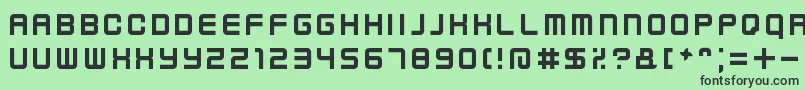 Шрифт KenneyFutureNarrow – чёрные шрифты на зелёном фоне