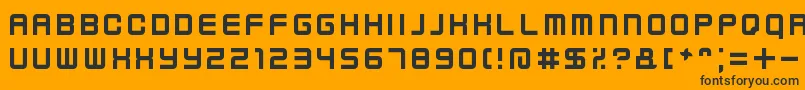 KenneyFutureNarrow Font – Black Fonts on Orange Background