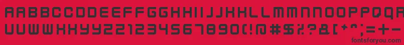 KenneyFutureNarrow Font – Black Fonts on Red Background