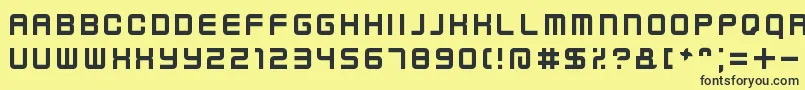 フォントKenneyFutureNarrow – 黒い文字の黄色い背景