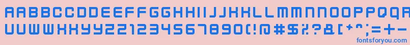 KenneyFutureNarrow Font – Blue Fonts on Pink Background