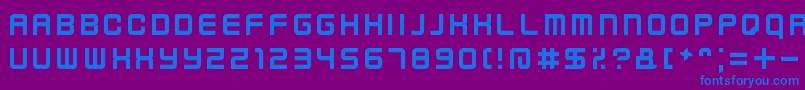 KenneyFutureNarrow Font – Blue Fonts on Purple Background