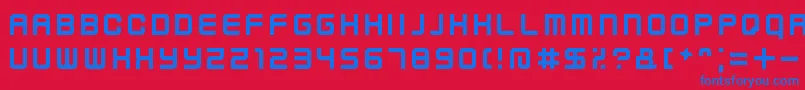 Шрифт KenneyFutureNarrow – синие шрифты на красном фоне