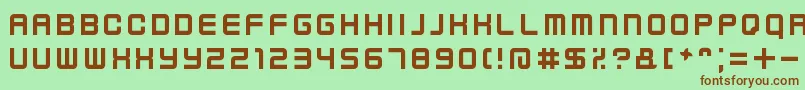 Шрифт KenneyFutureNarrow – коричневые шрифты на зелёном фоне