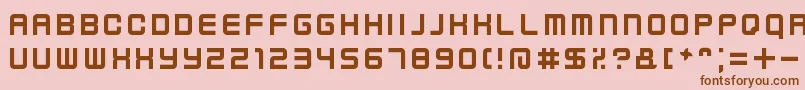 KenneyFutureNarrow Font – Brown Fonts on Pink Background