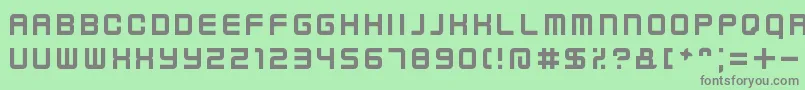 KenneyFutureNarrow Font – Gray Fonts on Green Background