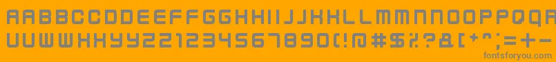 フォントKenneyFutureNarrow – オレンジの背景に灰色の文字