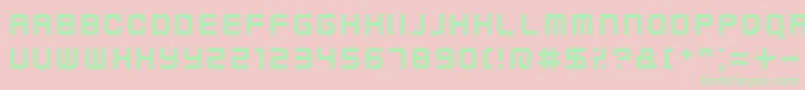 KenneyFutureNarrow-fontti – vihreät fontit vaaleanpunaisella taustalla