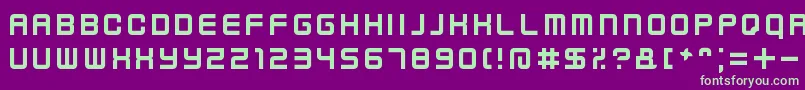 KenneyFutureNarrow Font – Green Fonts on Purple Background