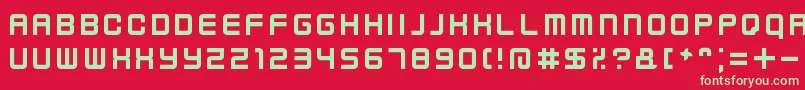 Шрифт KenneyFutureNarrow – зелёные шрифты на красном фоне