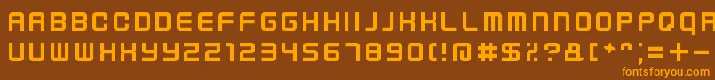 Шрифт KenneyFutureNarrow – оранжевые шрифты на коричневом фоне