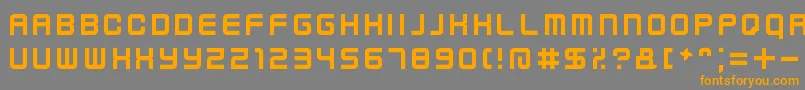 KenneyFutureNarrow Font – Orange Fonts on Gray Background