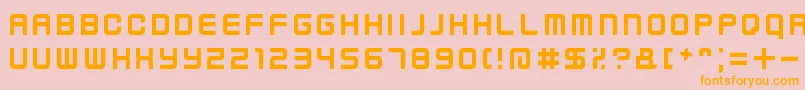 KenneyFutureNarrow-fontti – oranssit fontit vaaleanpunaisella taustalla