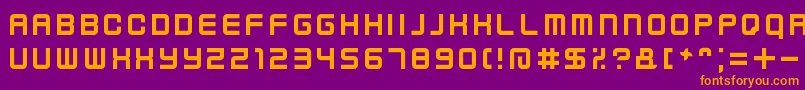 Шрифт KenneyFutureNarrow – оранжевые шрифты на фиолетовом фоне