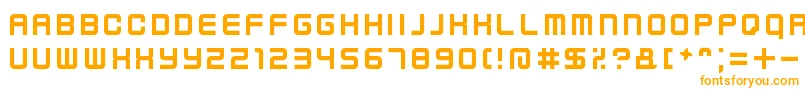 KenneyFutureNarrow-Schriftart – Orangefarbene Schriften auf weißem Hintergrund