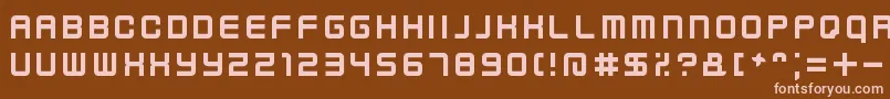 KenneyFutureNarrow Font – Pink Fonts on Brown Background