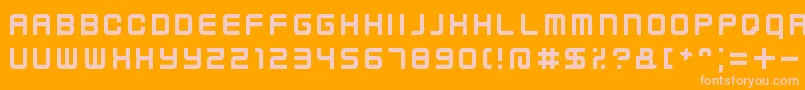 Шрифт KenneyFutureNarrow – розовые шрифты на оранжевом фоне