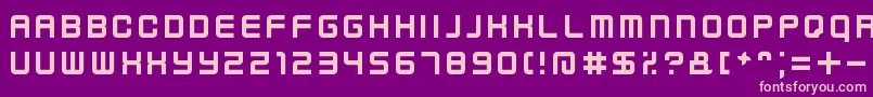 KenneyFutureNarrow-fontti – vaaleanpunaiset fontit violetilla taustalla