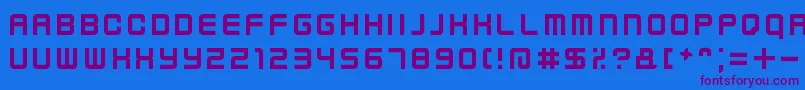 KenneyFutureNarrow Font – Purple Fonts on Blue Background