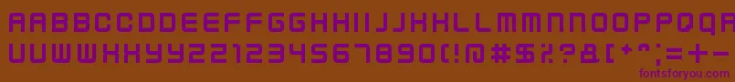 KenneyFutureNarrow Font – Purple Fonts on Brown Background