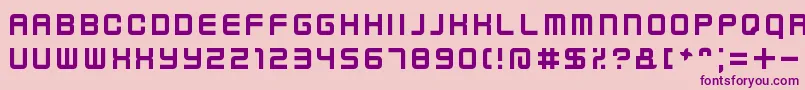 KenneyFutureNarrow-Schriftart – Violette Schriften auf rosa Hintergrund