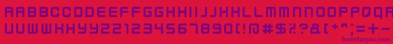 KenneyFutureNarrow Font – Purple Fonts on Red Background