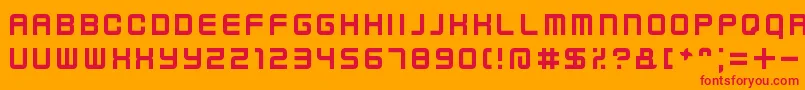 フォントKenneyFutureNarrow – オレンジの背景に赤い文字