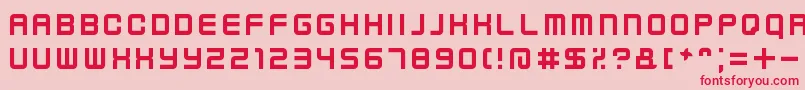 KenneyFutureNarrow Font – Red Fonts on Pink Background