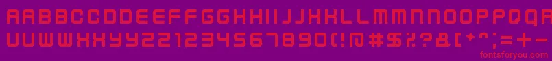 フォントKenneyFutureNarrow – 紫の背景に赤い文字