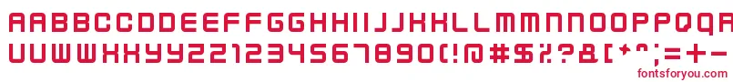 KenneyFutureNarrow-fontti – punaiset fontit valkoisella taustalla