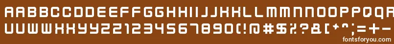 フォントKenneyFutureNarrow – 茶色の背景に白い文字