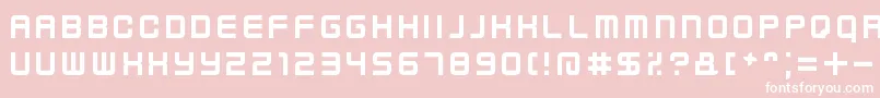 KenneyFutureNarrow-fontti – valkoiset fontit vaaleanpunaisella taustalla